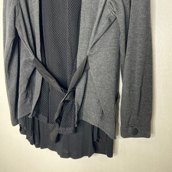 Cabi Love Carol 3184 Grey Mesh Back Layered Utility Belted Jacket Size Medium - Picture 9 of 10